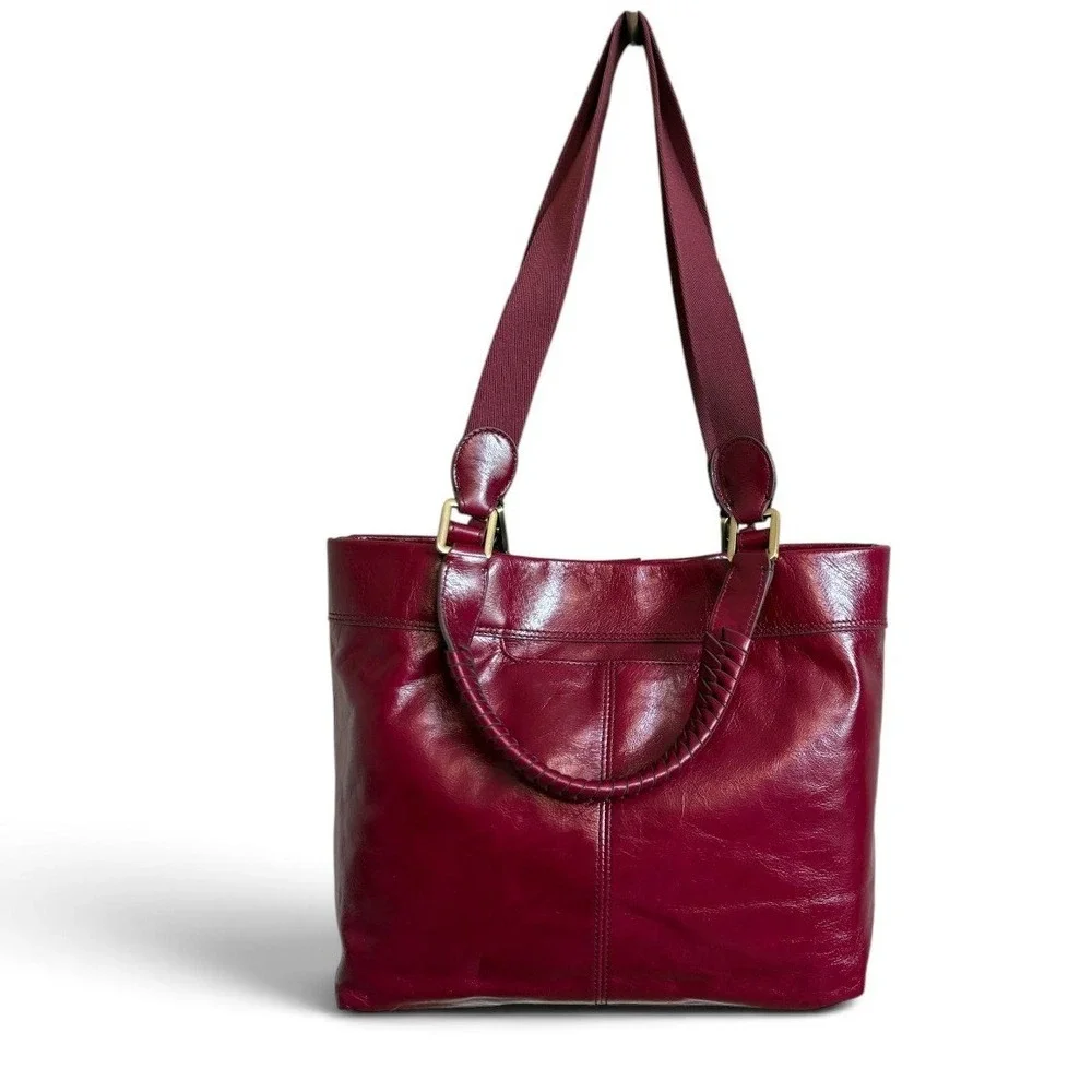 HOBO Romy Medium Tote Saddleberry Burgundy Leather Handbag VI-36001SBRY NEW